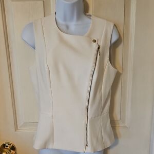 Women's Cream Sleeveless Jacket